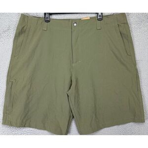 Lake Trail Shorts Mens 44 Green‎ Hiking Outdoor Adventure Stretch Flat Front NEW